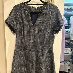Banana Republic black and white tweed dress